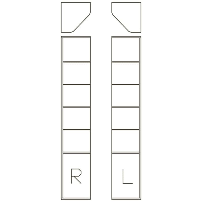 Pelipal Anschlussregal 29 x 30,7 x 168 cm, mit LED Beleuchtung, Variante rechts