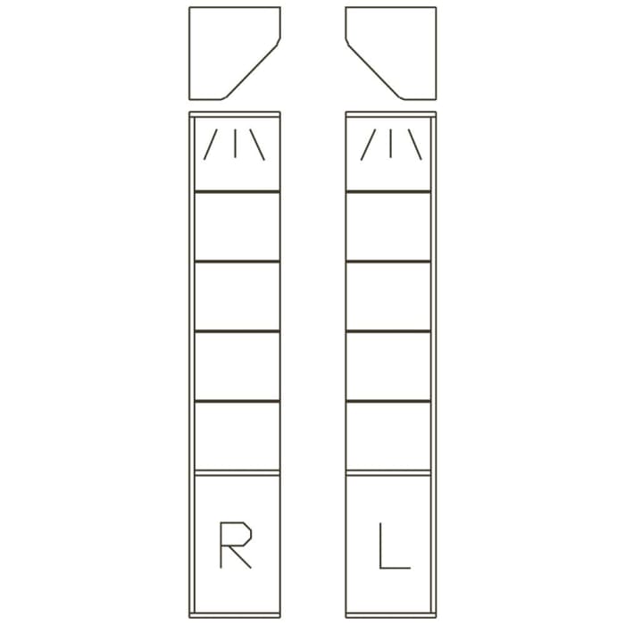 Pelipal Anschlussregal 29 x 30,7 x 168 cm, Variante rechts