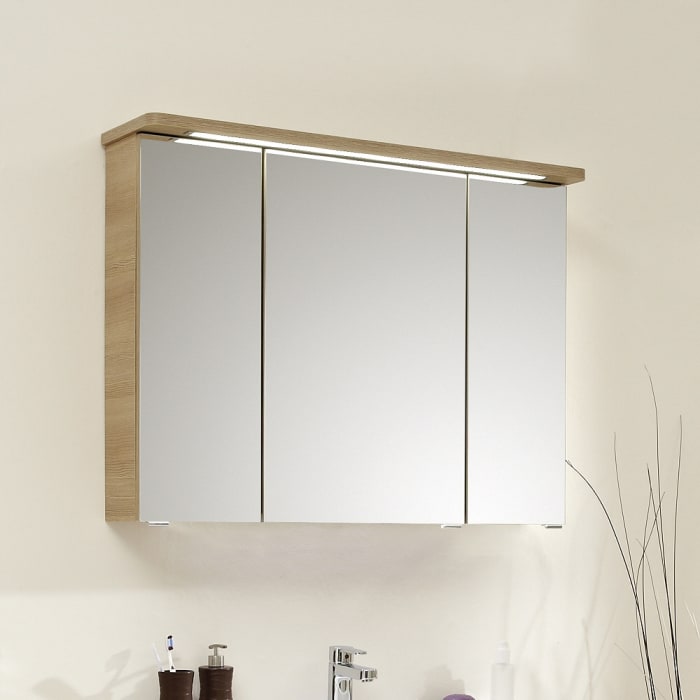 Pelipal Pineo Spiegelschrank 82 x 24 x 74,5 cm mit LED Lichtkranz