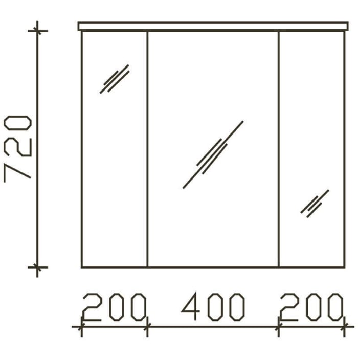 Pelipal Pineo Spiegelschrank 82 x 24 x 74,5 cm mit LED Lichtkranz