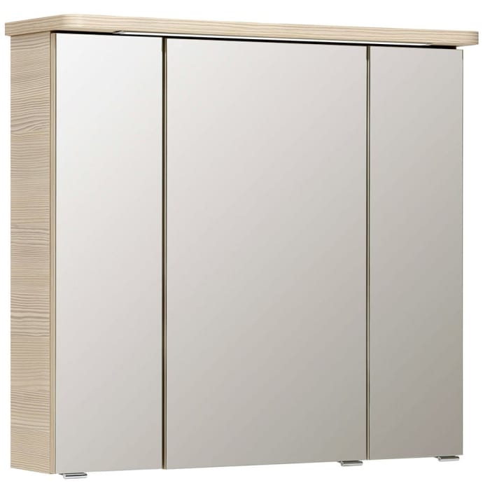 Pelipal Pineo Spiegelschrank 82 x 24 x 74,5 cm mit LED Lichtkranz, LED Waschplatzbeleuchtung