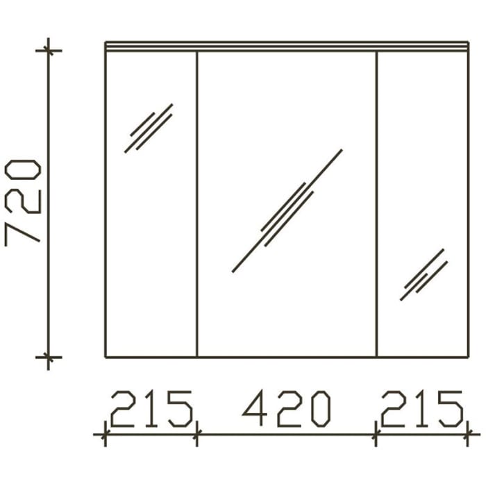 Pelipal Pineo Spiegelschrank 85,2 x 27 x 74 cm, mit LED Lichtkranz und Zusatzbeleuchtung