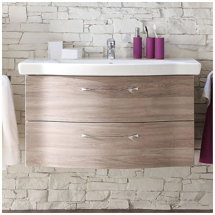 Pelipal Serie 6005 Waschtischkombination mit Keramikwaschtisch 97 cm