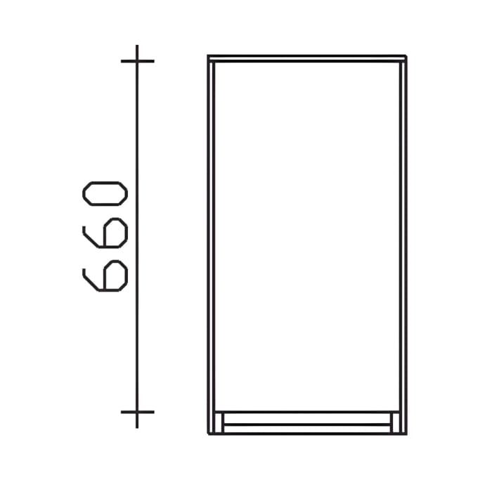 Pelipal Serie 6010 Wandschrank 37 x 17 x 71 cm mit 1 Tür, Türanschlag links