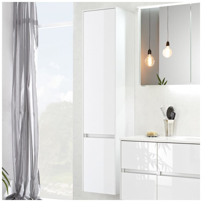 Pelipal Serie 6010 Hochschrank 37 x 33 x 169 cm mit 2 Türen, Türanschlag links