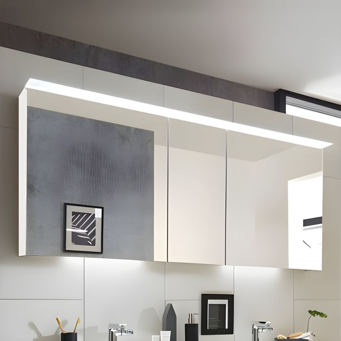 Pelipal Serie 6010 Spiegelschrank 154 x 17,6 x 70,9 cm mit LED-Lichtkranz