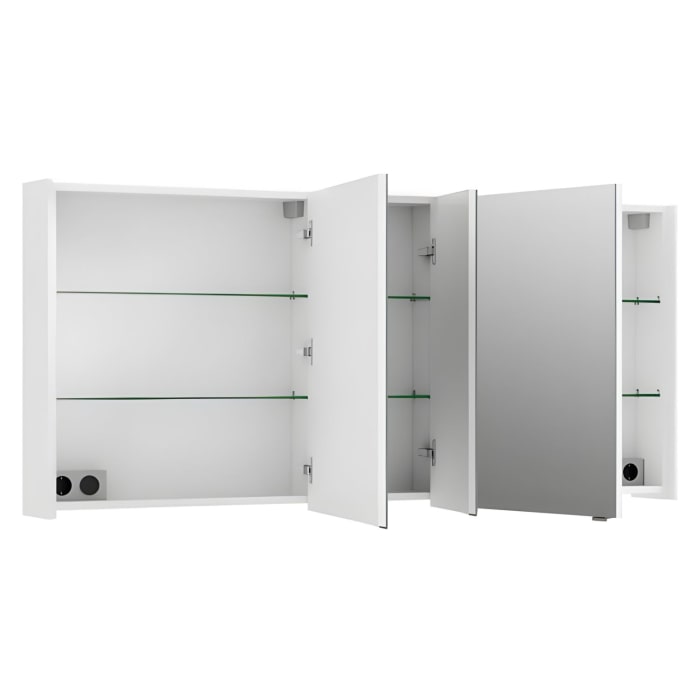 Pelipal Serie 6010 Spiegelschrank 154 x 17,6 x 70,9 cm mit LED-Lichtkranz