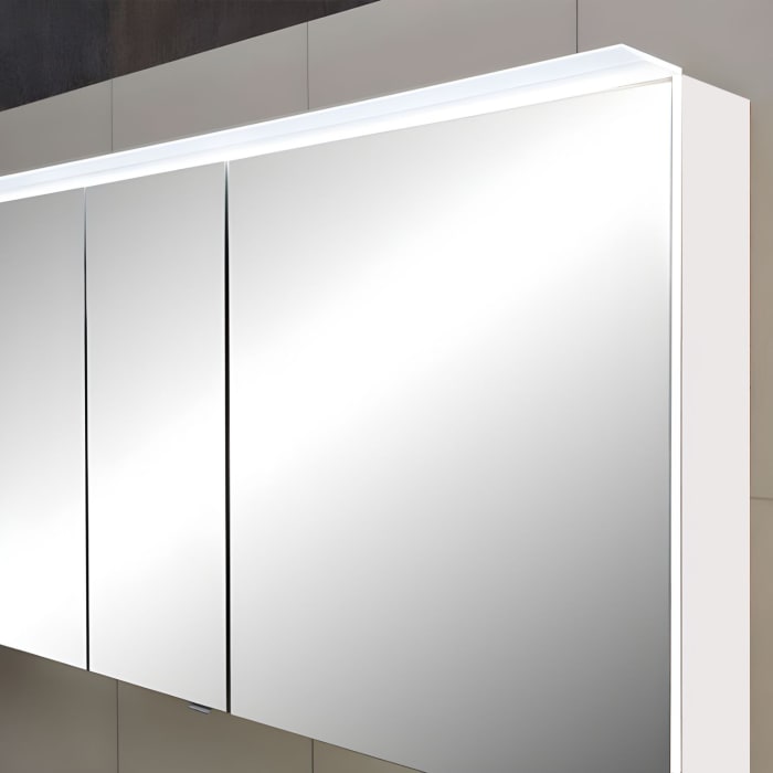 Pelipal Serie 6010 Spiegelschrank 154 x 17,6 x 70,9 cm mit LED-Lichtkranz
