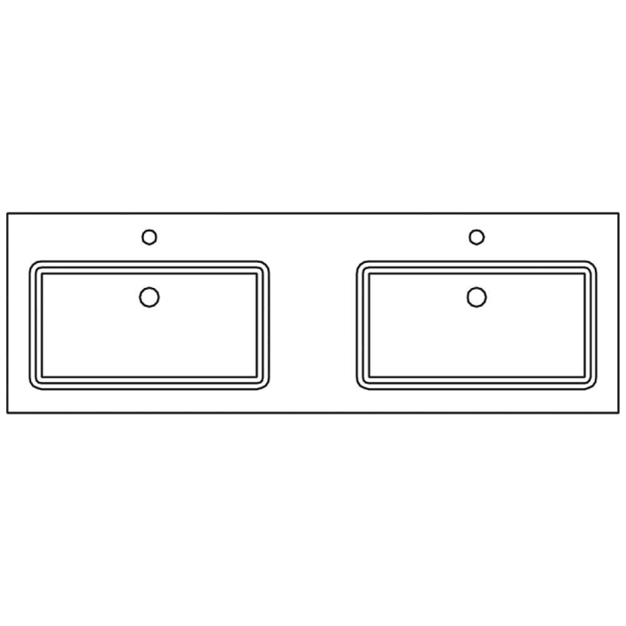 Pelipal Serie 6010 Mineralmarmor-Doppelwaschtisch 153 cm