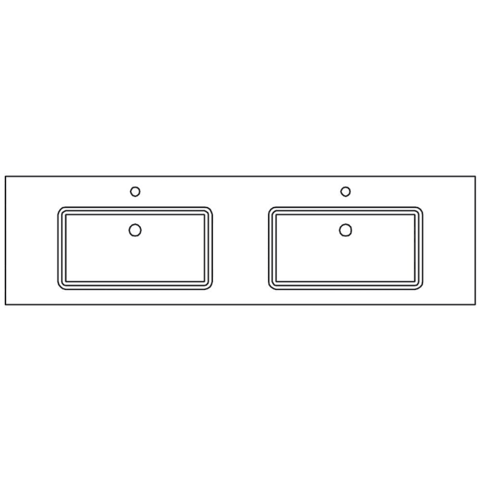 Pelipal Serie 6010 Mineralmarmor-Doppelwaschtisch 183 cm