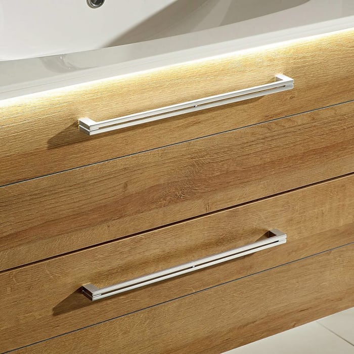 Pelipal Serie 6025 Hochschrank 60 x 33 x 168 cm mit 2 Drehtüren, 2 Wäschekippen, Griff R1