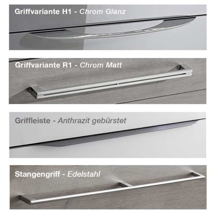 Pelipal Serie 6025 Hochschrank 30 x 33 x 168 cm, 2 Drehtüren, 1 Auszug, Griff S, Anschlag links