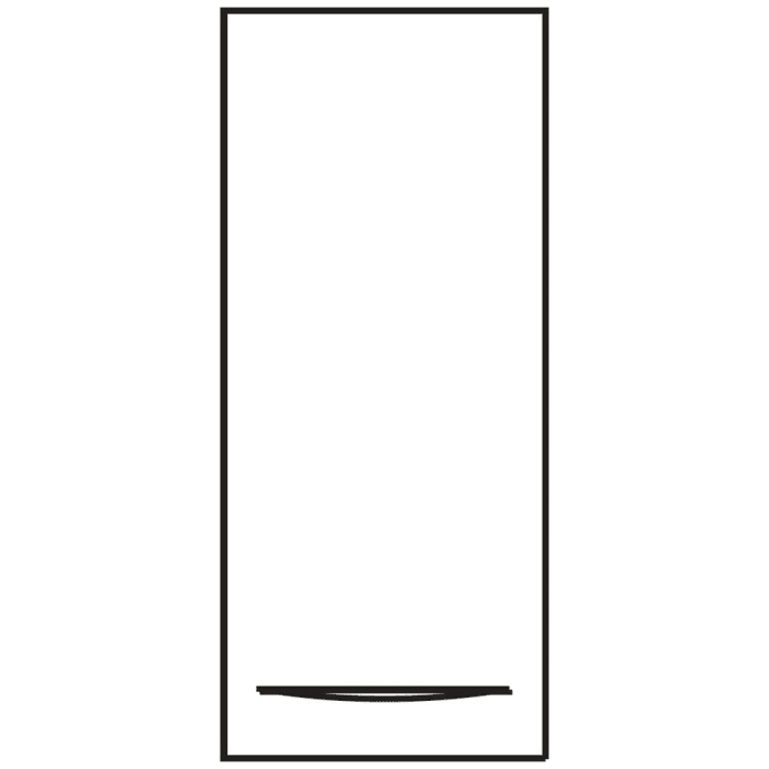 Pelipal Serie 6025 Wandschrank 45 x 33 x 70 cm mit 1 Drehtür, Griff R1, Anschlag links