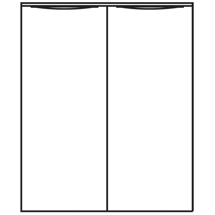 Pelipal Serie 6025 Highboard 60 x 33 x 73 cm, 2 Drehtüren, Griff GL