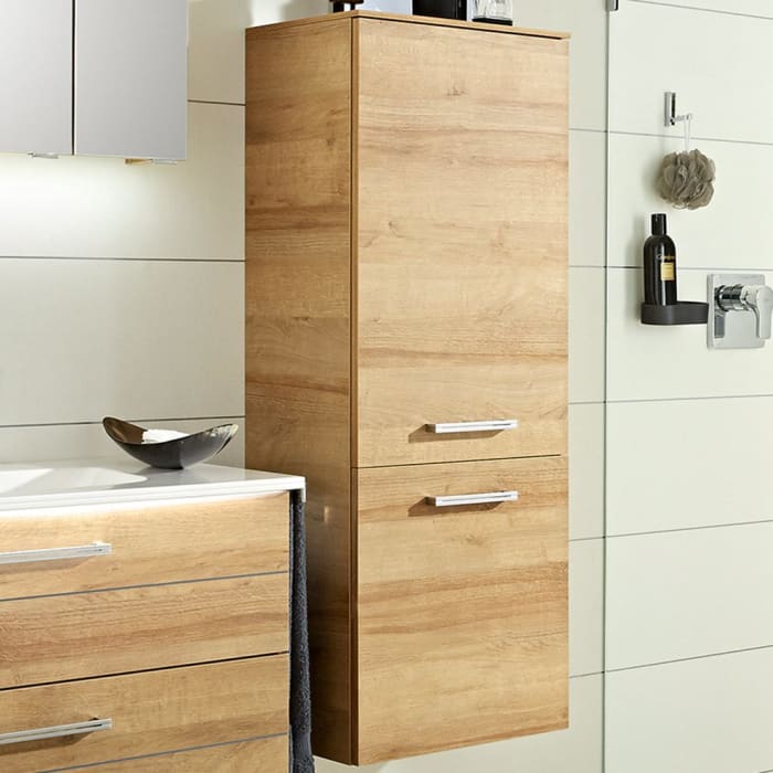 Pelipal Serie 6025 Midischrank 30 x 17 x 121 cm, 2 Drehtüren, Griff S, Anschlag rechts