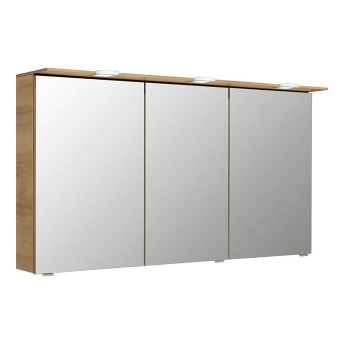 Pelipal Serie 6025 Spiegelschrank 130 cm, Module unten (ZU) mittlere Tür Anschlag rechts