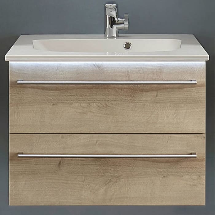 Pelipal Serie 6025 Waschtischunterschrank 65 x 46 x 48,2 cm, 2 Auszügen, Stangengriff