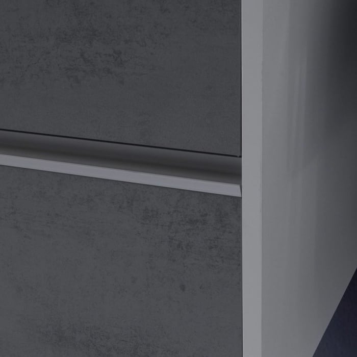 Pelipal Serie 6040 Midischrank 33,3 x 33 x 123,7 cm mit 2 Auszügen, 1 Drehtür Anschlag rechts