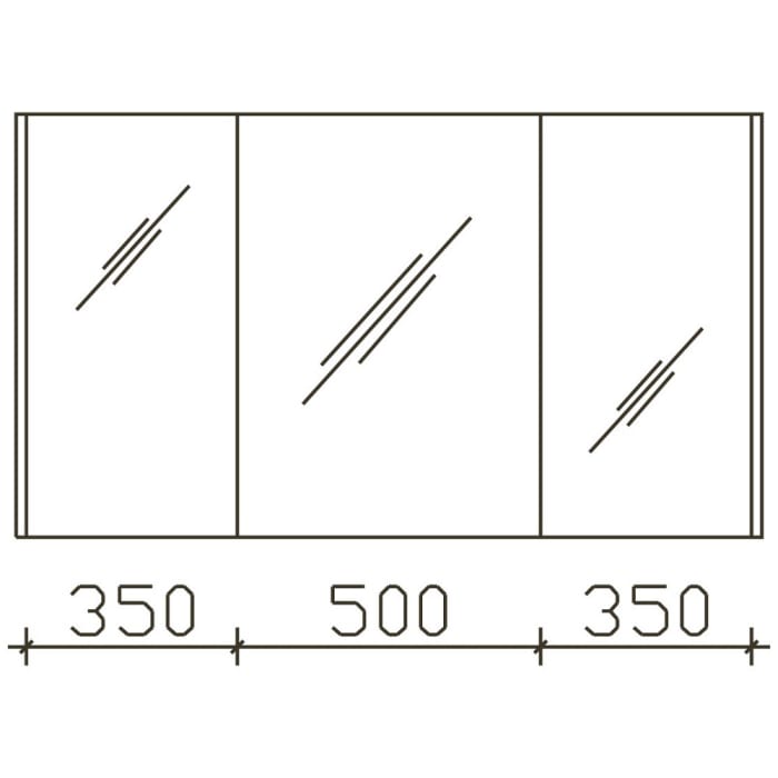 Pelipal Serie 6040 Spiegelschrank 123,2 cm mit LED Aufsatzleuchte 90 cm