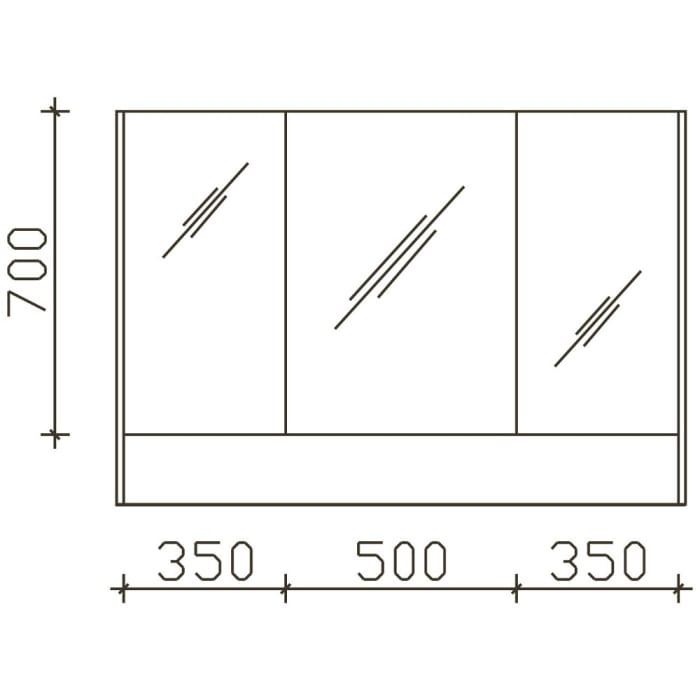 Pelipal Serie 6040 Spiegelschrank 123,2 cm mit LED Aufsatzleuchte 90 cm, offenes Fach
