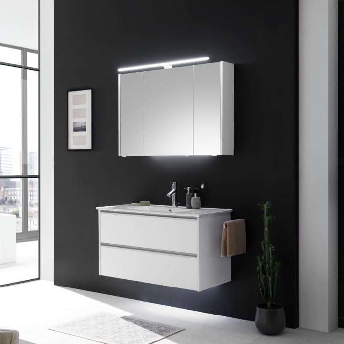 Pelipal Serie 6040 Spiegelschrank 123,2 cm mit seitl. LED Profil, Waschplatzbeleuchtung