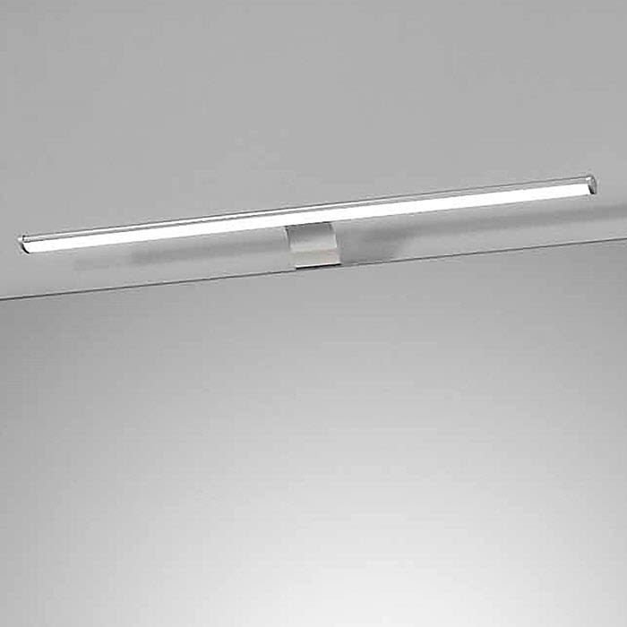 Pelipal Badspiegel Serie 6110 in 80 cm mit LED-Aufsatzleuchte und glänzender Weiß-Oberfläche
