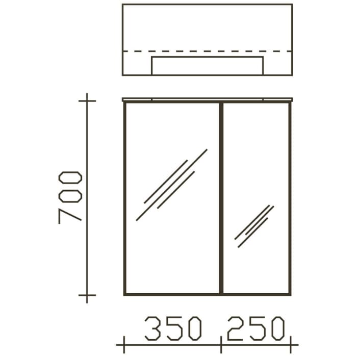 Pelipal Serie 6110 Spiegelschrank 60 cm inkl. LED-Beleuchtung im Kranz, Anschlag links