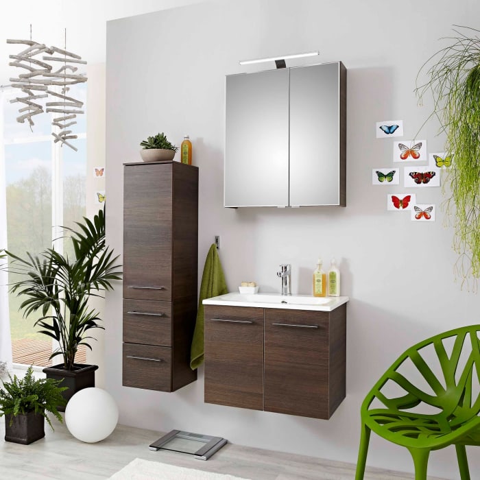 Pelipal Serie 6110 Spiegelschrank 60 cm inkl. LED-Aufsatzleuchte, Anschlag rechts