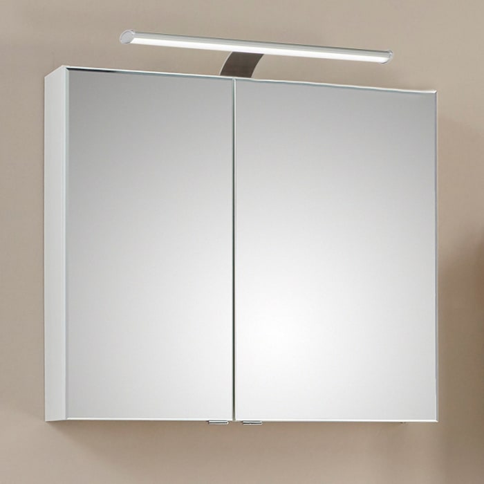 Pelipal Serie 6110 Spiegelschrank 80 cm inkl. LED-Aufsatzleuchte, Anschlag rechts