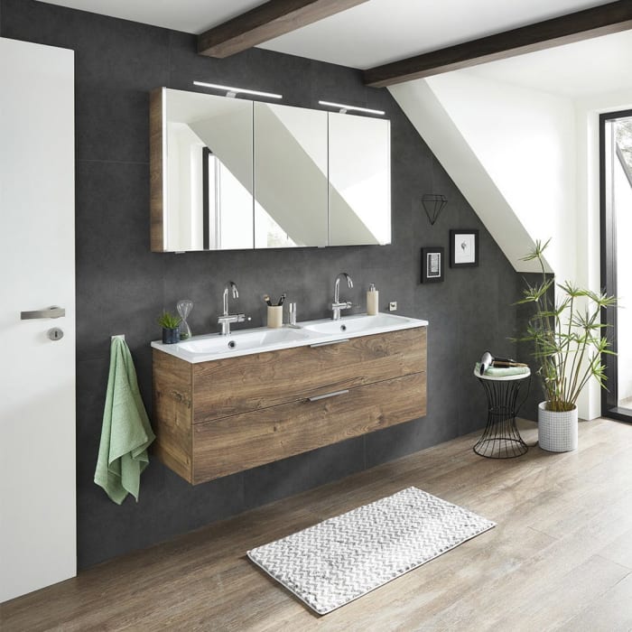 Pelipal Serie 6110 Glas-Doppelwaschtisch 121 cm