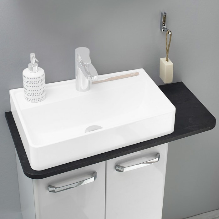 Pelipal Serie 6905 Waschtischplatte, Ausschnitt links