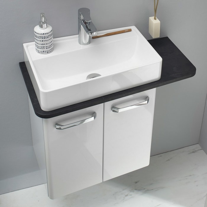 Pelipal Serie 6905 Waschtischplatte, Ausschnitt links