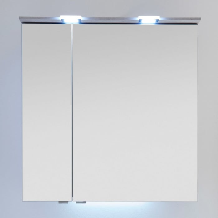 Pelipal Serie 6910 Spiegelschrank 60 cm große Tür rechts inkl. LED-Beleuchtung im Kranz, Modul Position links außen