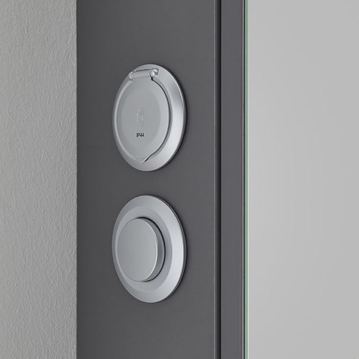 Pelipal Serie 6910 Spiegelschrank 60 cm große Tür rechts inkl. LED-Beleuchtung im Kranz, Modul Position unten