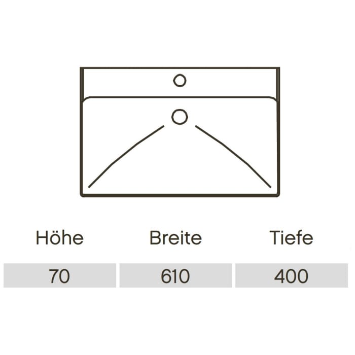 Pelipal Serie 6910 Keramikwaschtisch 61 cm