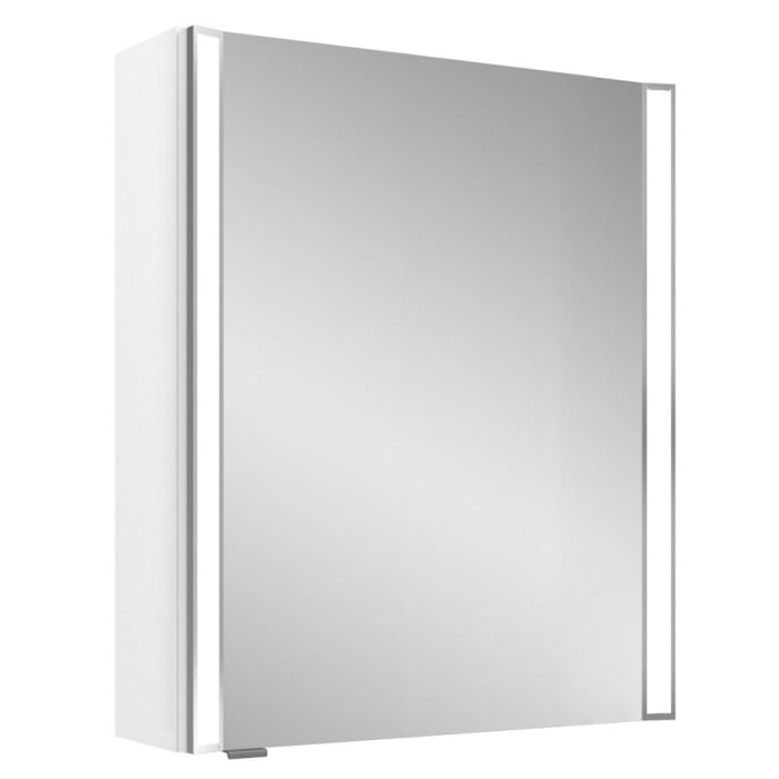 Pelipal S25 Spiegelschrank mit seitl. LED Lichtprofil 60 x 17 x 70 cm Anschlag rechts, Modul unten