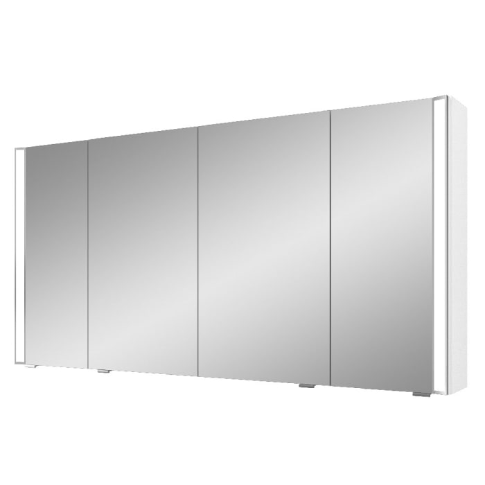 Pelipal S25 Spiegelschrank mit seitl. LED Lichtprofil 140 x 17 x 70 cm, 2 Module unten