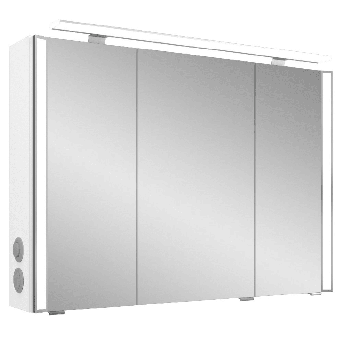 Pelipal S26 Spiegelschrank mit seitl. LED Lichtprofil 100 x 17 x 70 cm, Modul Links außen