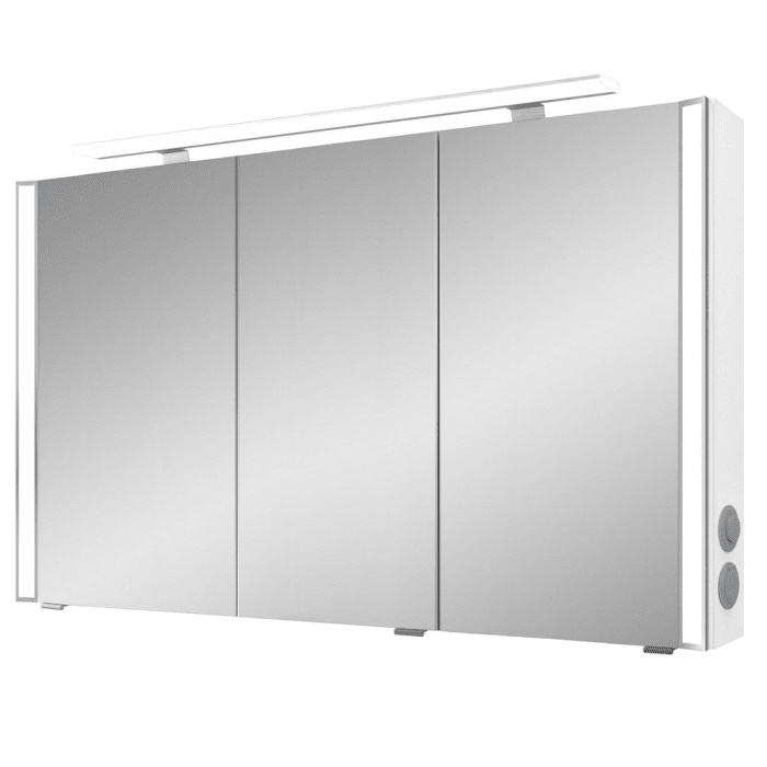 Pelipal S26 Spiegelschrank mit seitl. LED Lichtprofil 130 x 17 x 70 cm, Modul rechts außen