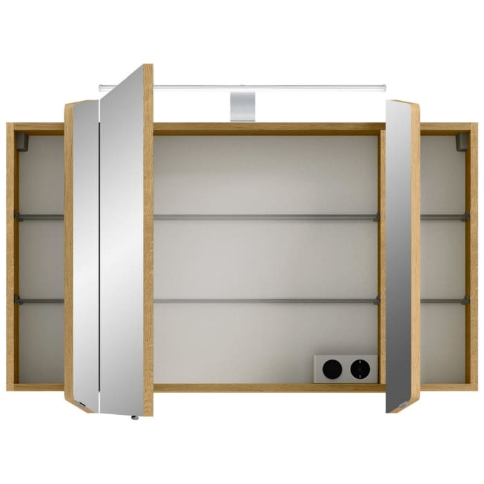 Pelipal Cassca Spiegelschrank 100 cm mit LED-Aufsatzleuchte