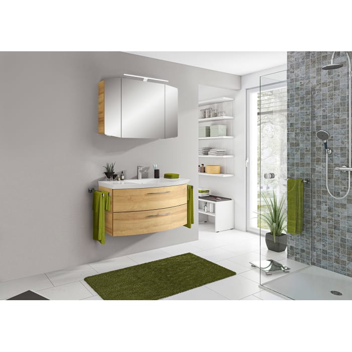 Pelipal Cassca Spiegelschrank 100 cm mit LED-Aufsatzleuchte