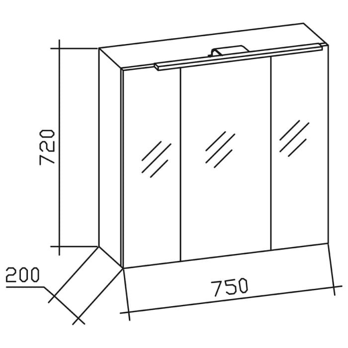 Pelipal Trentino Möbelkombination mit Glaswaschtisch 77 cm, SPS mit LED Aufbauleuchte