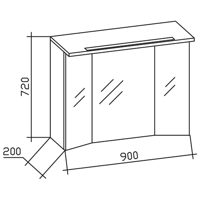 Pelipal Trentino Möbelkombination mit Keramikwaschtisch 92 cm, SPS 3D mit LED Leuchte im Kranzboden