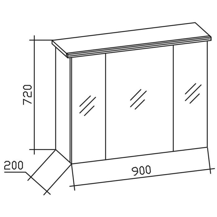 Pelipal Trentino Möbelkombination mit Keramikwaschtisch 92 cm, SPS mit LED Profil