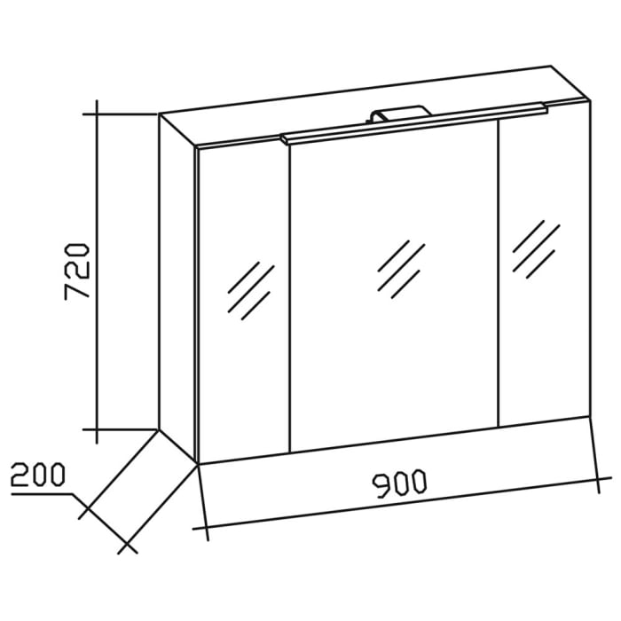 Pelipal Trentino Möbelkombination mit Keramikwaschtisch 92 cm, SPS mit LED Aufbauleuchte