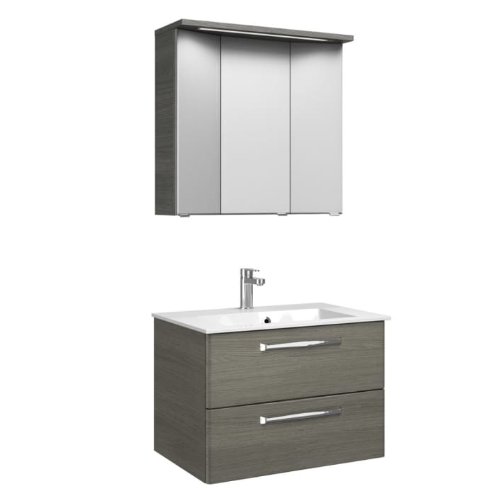 Pelipal Trentino Möbelkombination mit Mineralmarmorwaschtisch 77 cm, SPS 3D