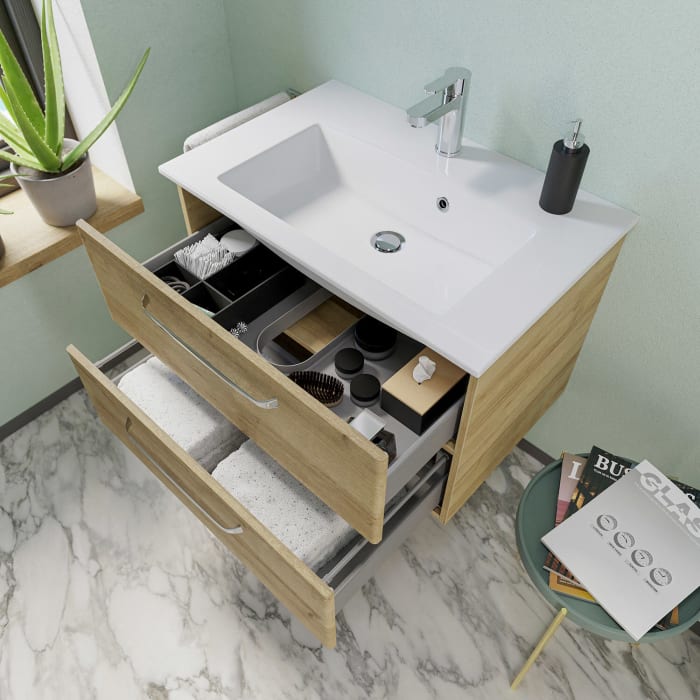 Pelipal Trentino Möbelkombination mit Mineralmarmorwaschtisch 77 cm, SPS 3D