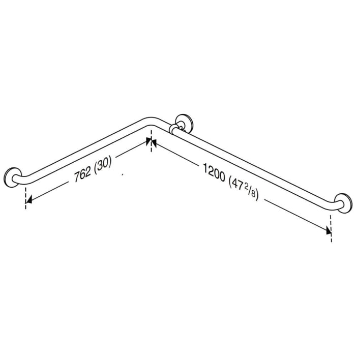 Pressalit Haltegriff Eckhandlauf 76,2 x 120 cm