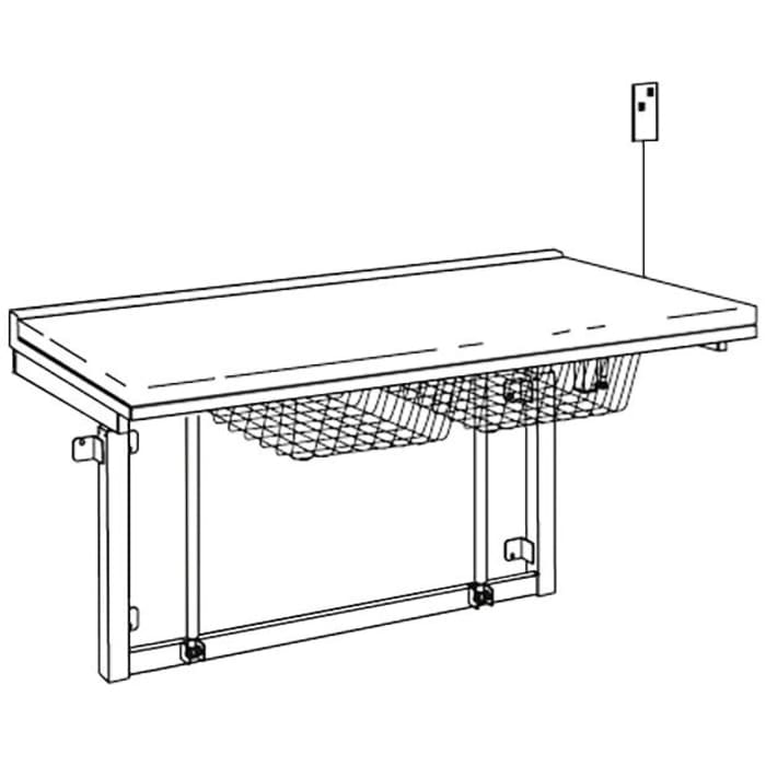 Pressalit Wickeltisch wandhängend 80 x 180 cm