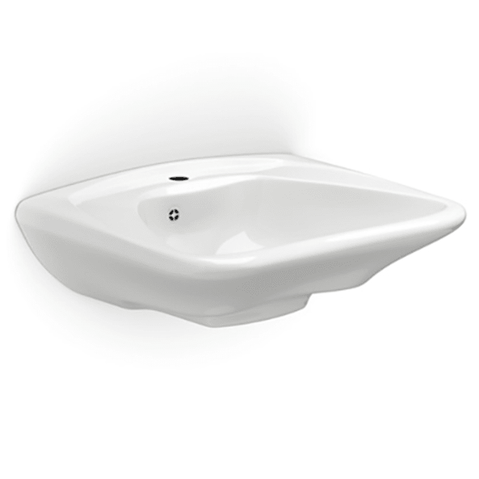 Pressalit Matrix Curve Waschtisch 60 cm mit Hahnloch mit Überlauf